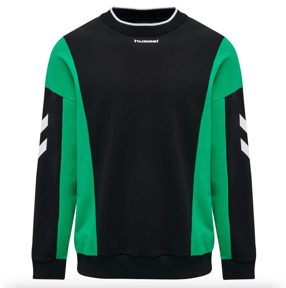 Hummel hmlclaus Sweatshirt Men's Size M US Black Green 100% Cotton